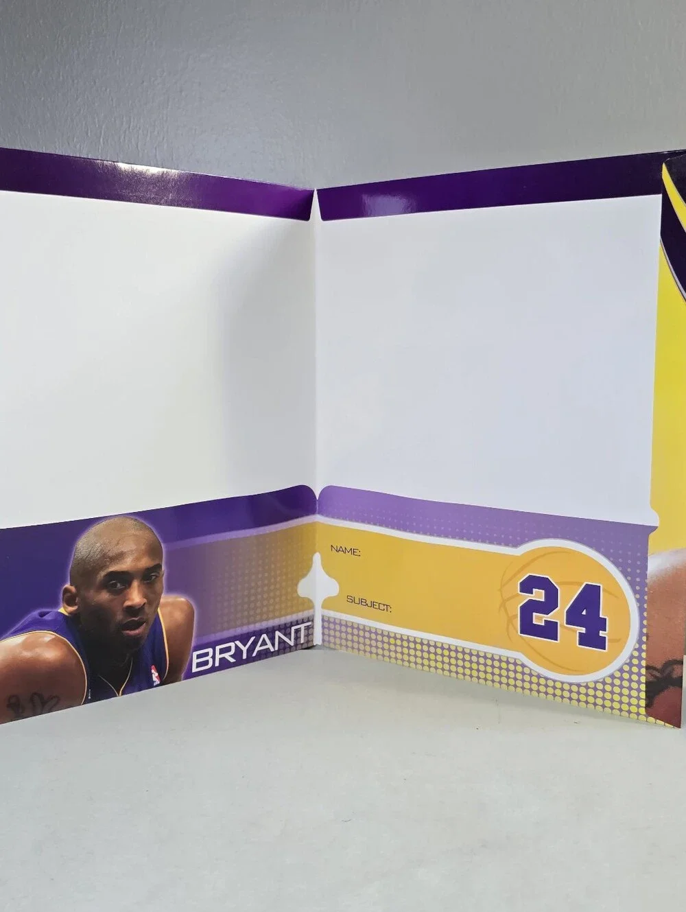Lot Of 4 Kobe Bryant #24 Los Angeles Lakers 2 Pocket Folder NBA Black Mamba